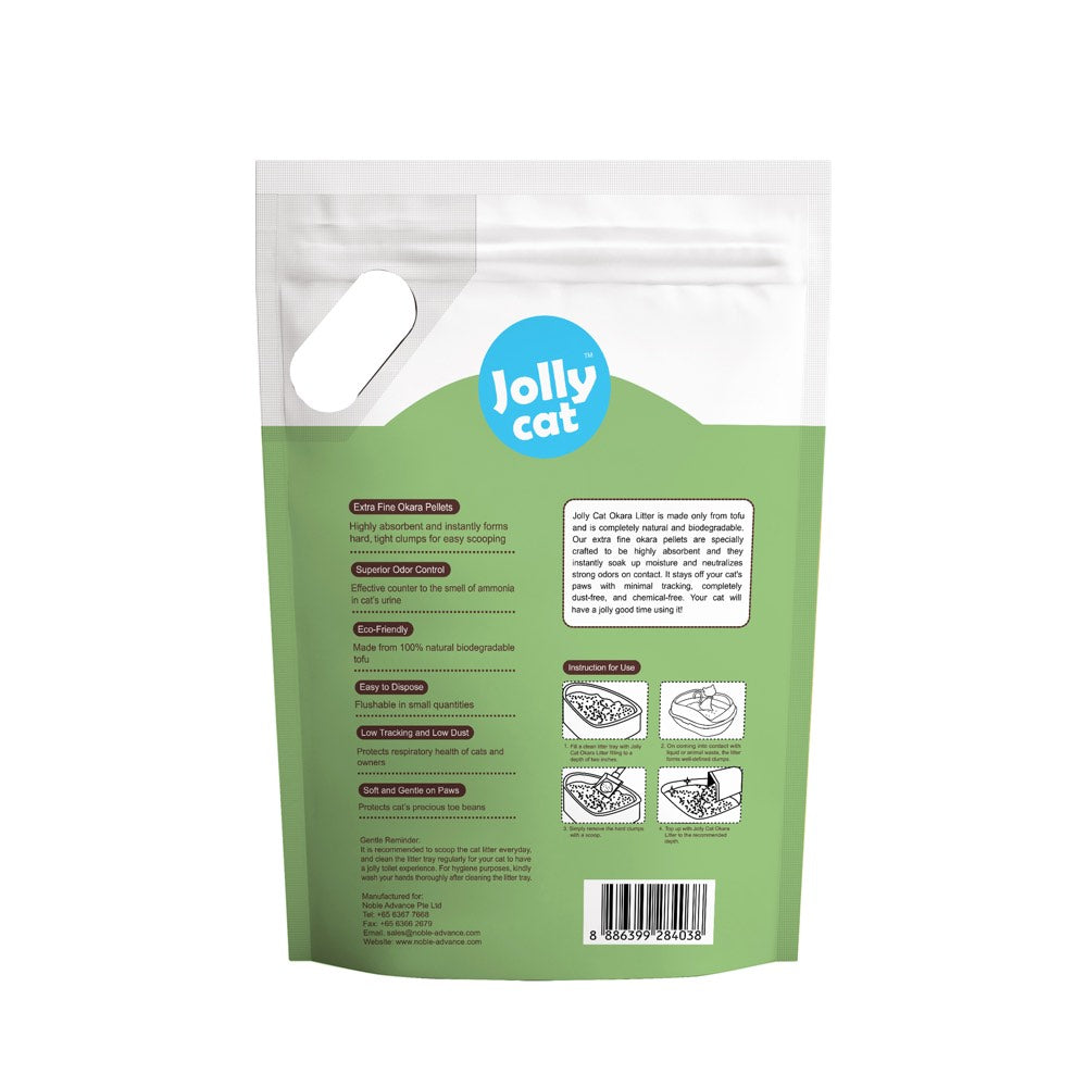 Jollycat Okara Tofu Cat Litter Green Tea 6L