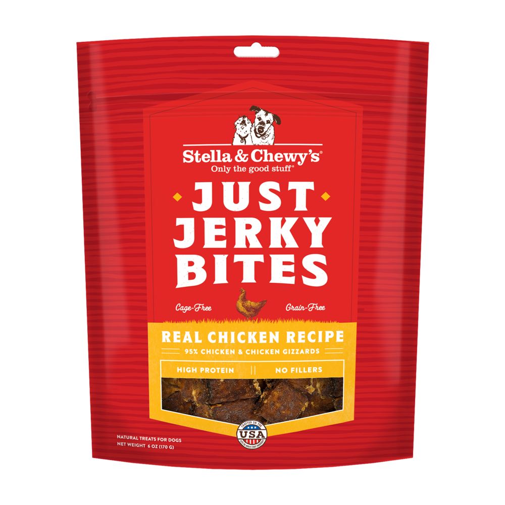 Stella & Chewy's Just Jerky Bites Real Chicken Recipe Jerky Grain-Free Dog Treats 6oz
