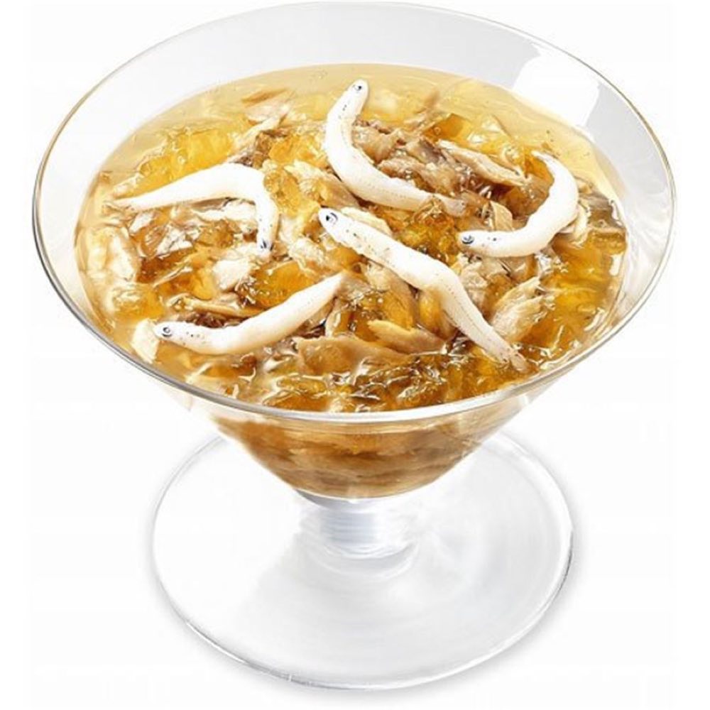 "Aixia Miaw Miaw Premium Tuna With Whitebait In Crushed Jelly >15 Years Senior Pouch Cat Food 35g x 12"