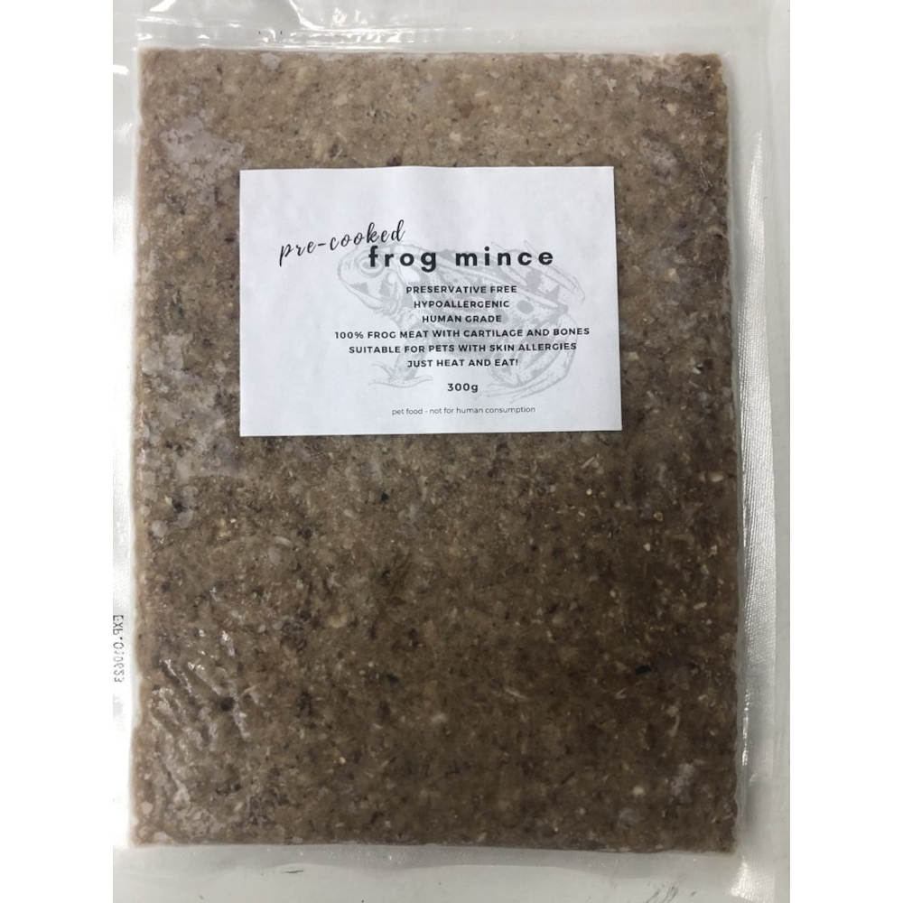 Alpha Origin Pre-Cooked Frog Mince Frozen Dog Food 300g