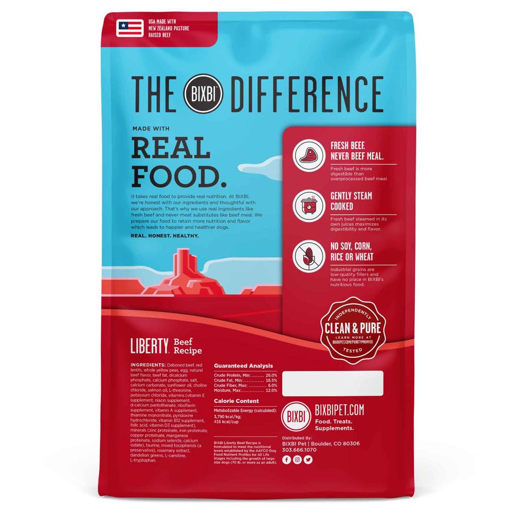 Bixbi Liberty Beef Limited Ingredient Grain-Free Dry Dog Food