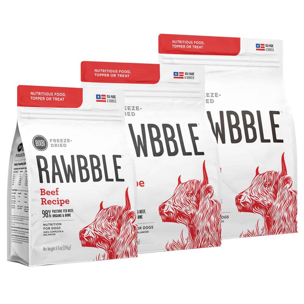 Bixbi Rawbble Beef Grain-Free Freeze-Dried Dog Food