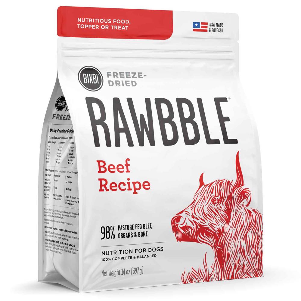 Bixbi Rawbble Beef Grain-Free Freeze-Dried Dog Food