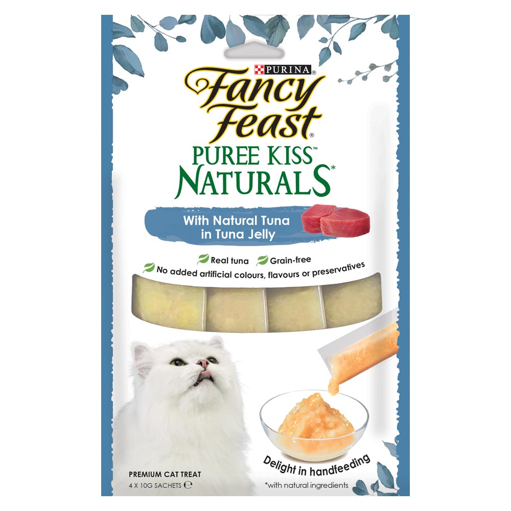 Fancy Feast Puree Kiss Naturals Tuna In Tuna Jelly Liquid Cat Treats 40g
