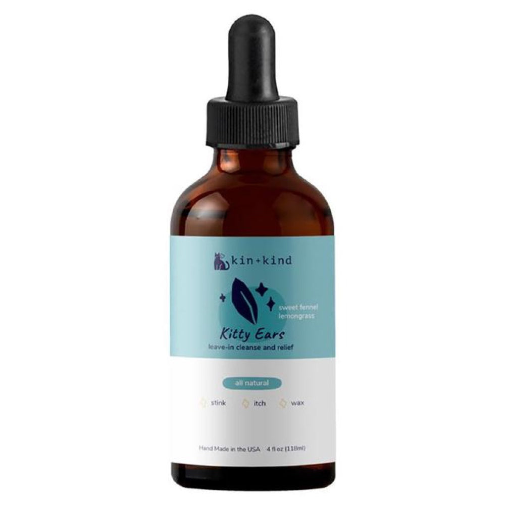 10% OFF: Kin+Kind Kitty Ears Leave-In Cat Ear Cleaner 4oz