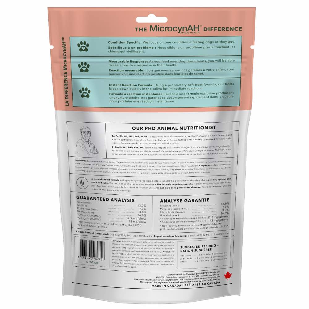 MicrocynAH Skin + Coat Formula Grain-Free Dog Treats 300g