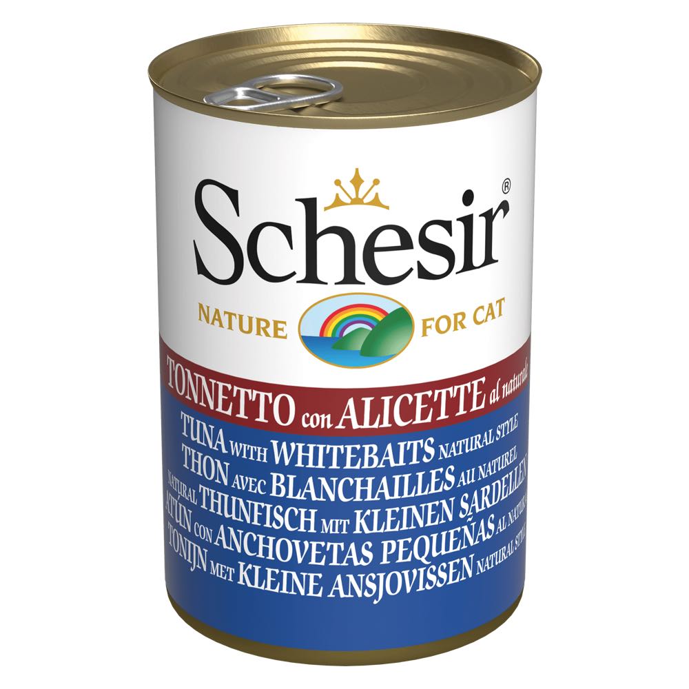 10% OFF: Schesir Tuna With Whitebaits in Jelly Adult Canned Cat Food 140g