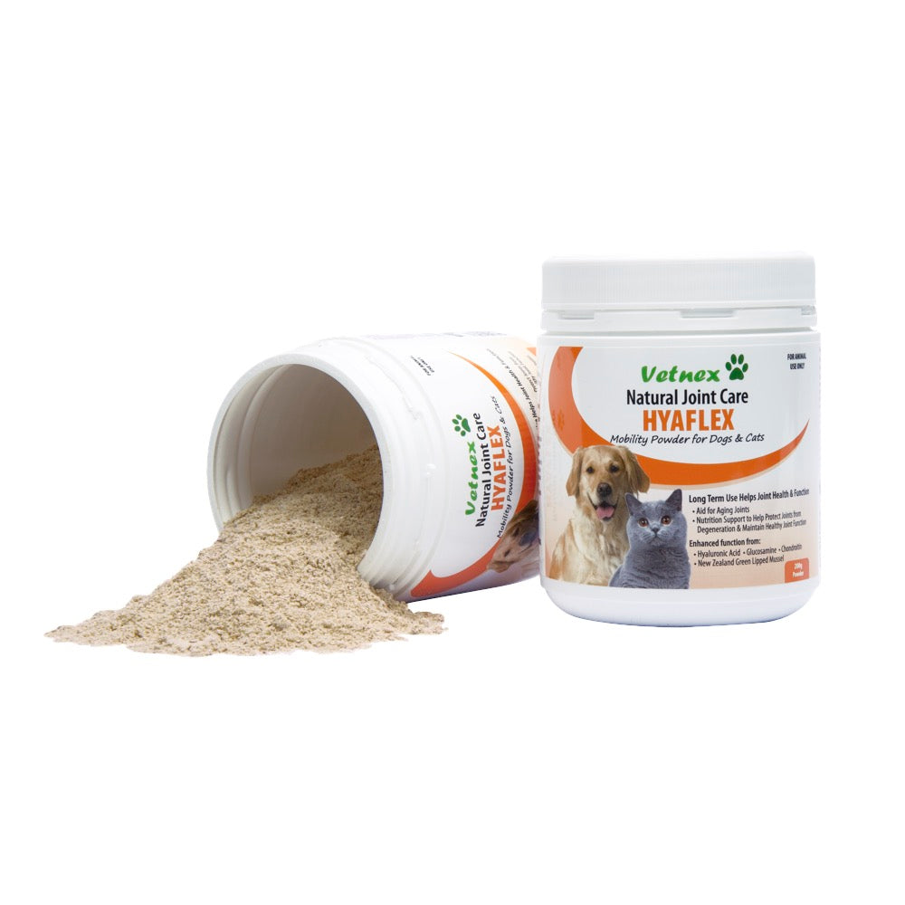 VetNex Hyaflex Mobility Powder for Dogs & Cats 200g