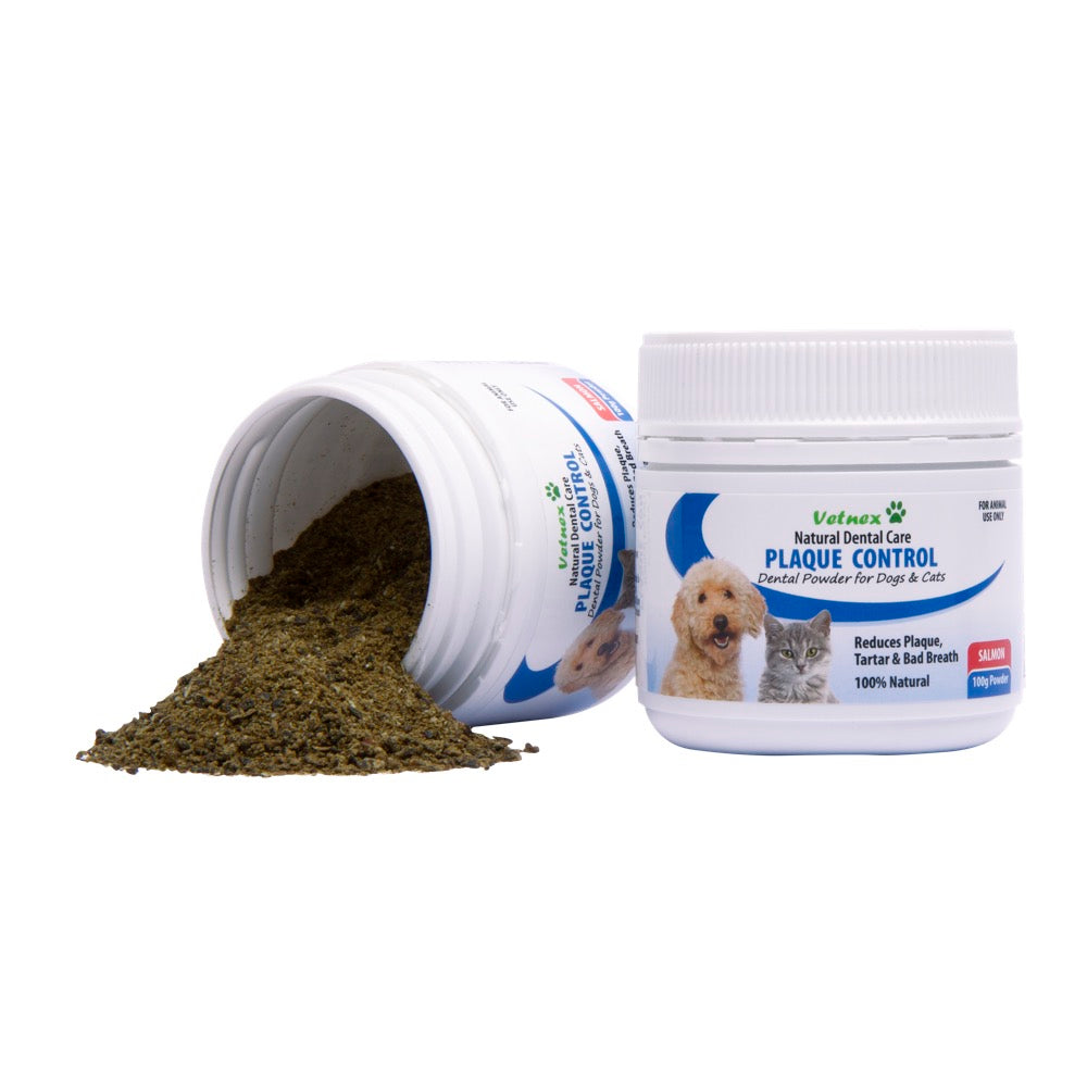 VetNex Plaque Control Salmon Dental Powder for Dogs & Cats 100g