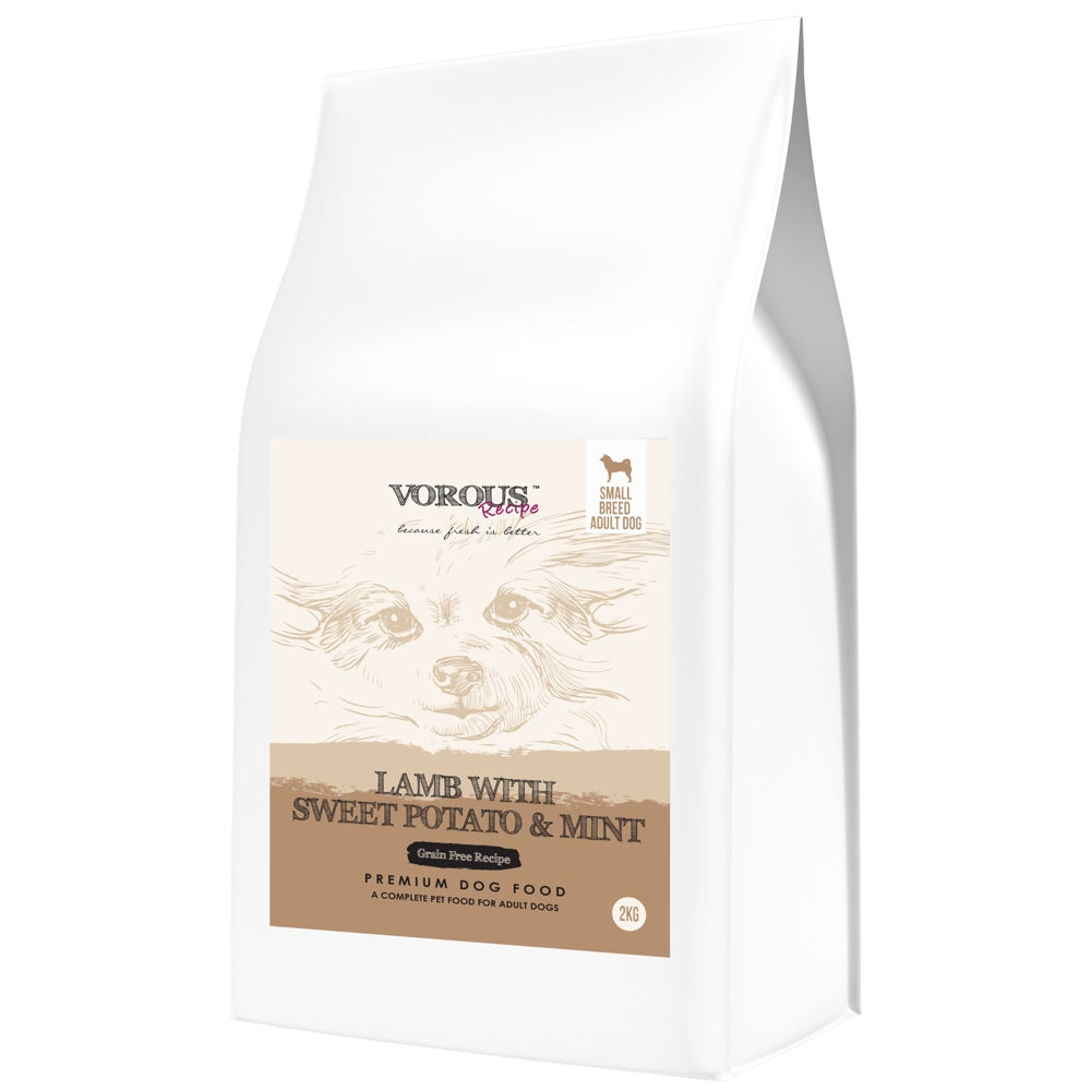 30% OFF + FREE SUPPLEMENT w 10kg: Vorous Lamb With Sweet Potato & Mint Small Breed Adult Grain-Free Dry Dog Food