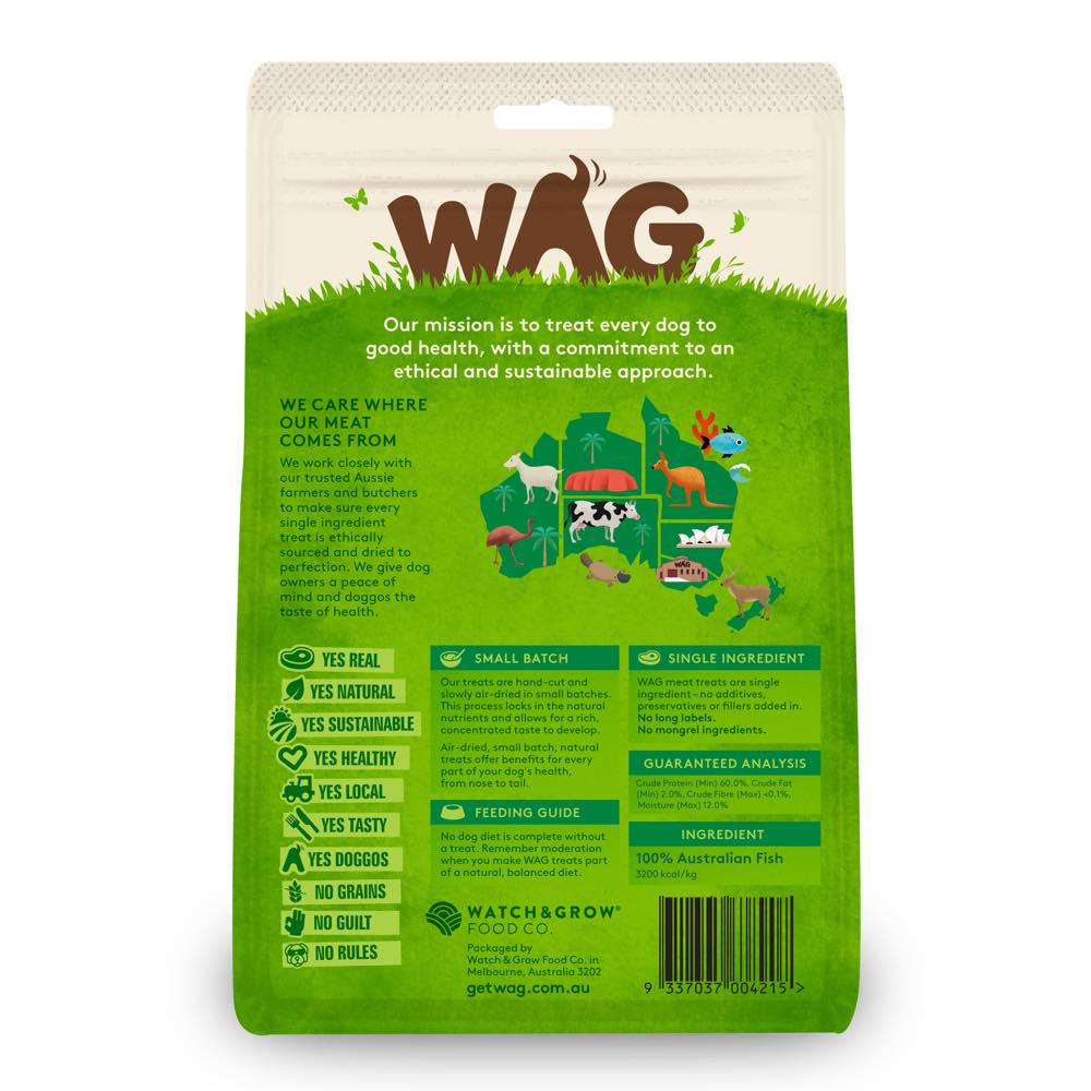 WAG Fish Jerky Grain-Free Dog Treats 200g