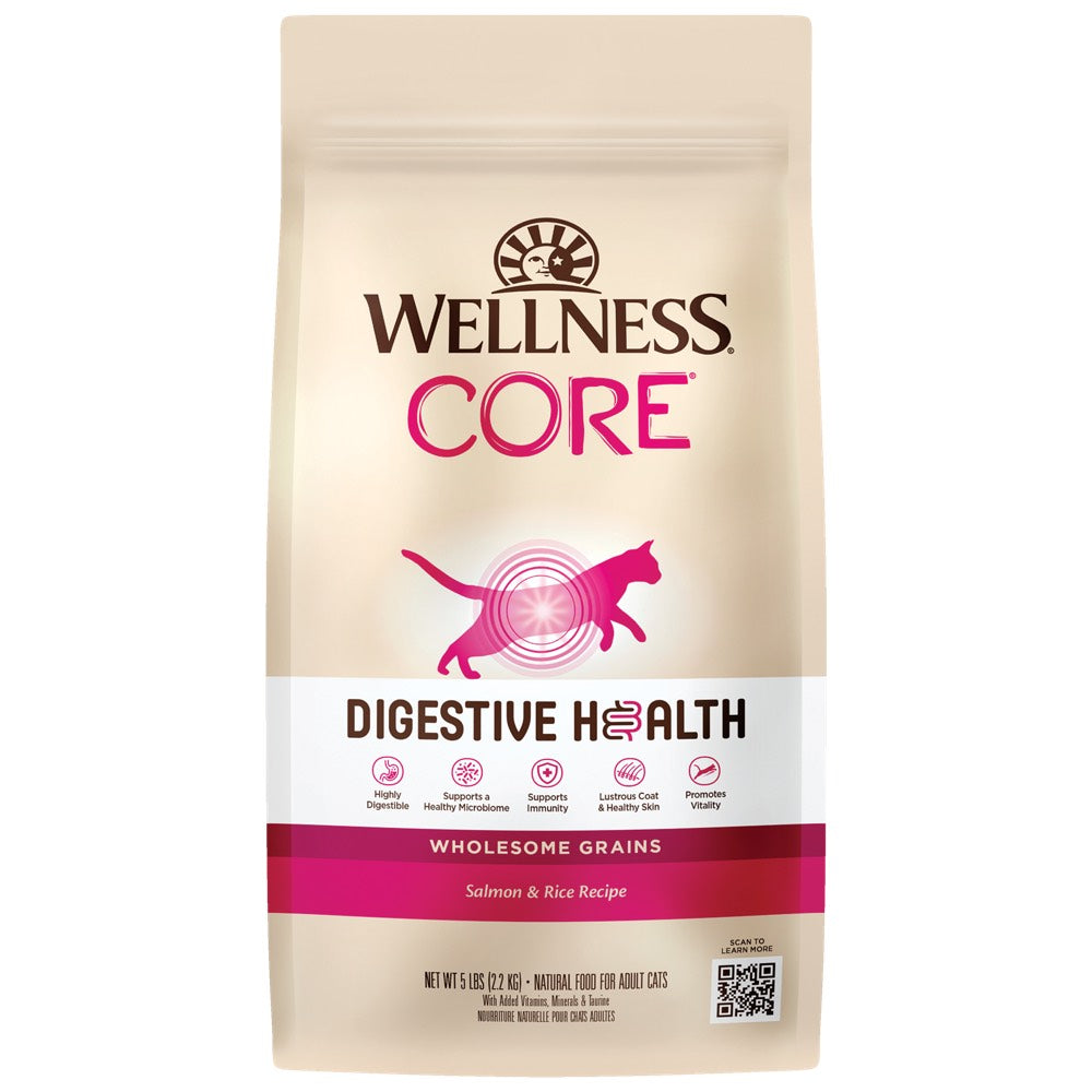 Wellness CORE Digestive Health Salmon & Rice Adult Dry Cat Food