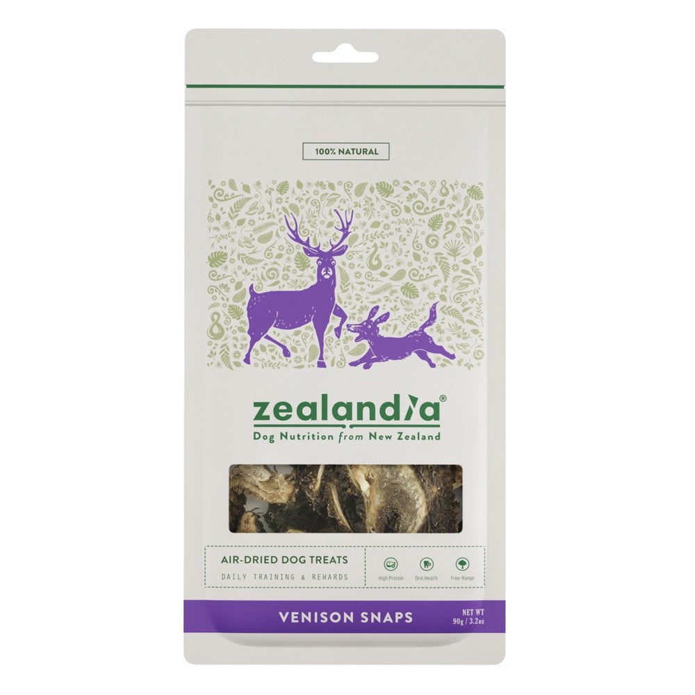 Zealandia Venison Snaps Dog Treats 90g